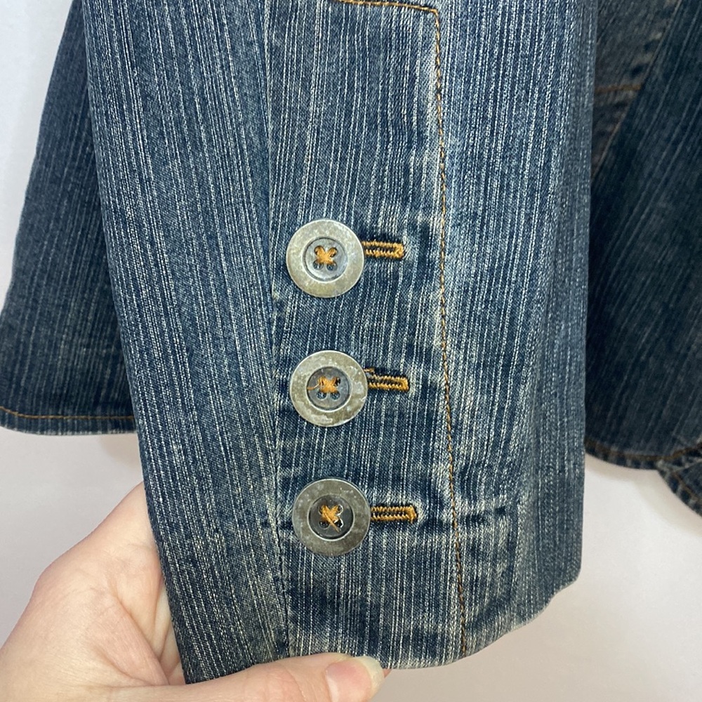 Woman -  Vintage 90s Y2K Denim Jacket - Size 18 - Picture 5 of 7
